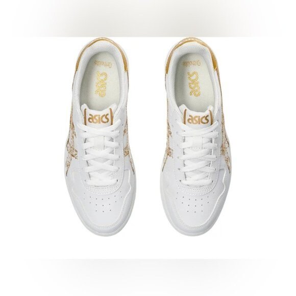 NIB Asics Japan S Sneaker in White & Pure Gold - size W9 - Picture 7 of 10
